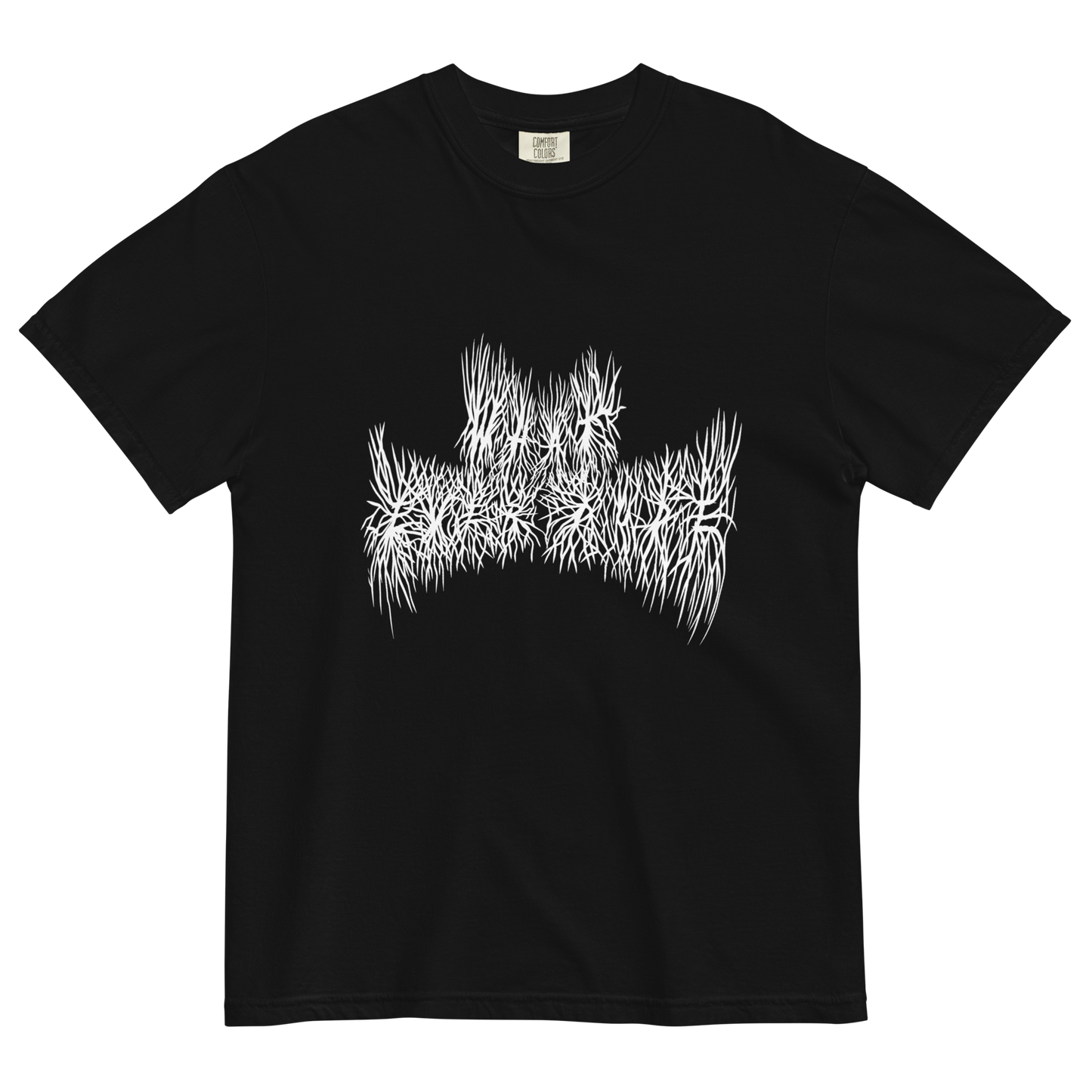 What Ever Dude White Metal Logo T-shirt