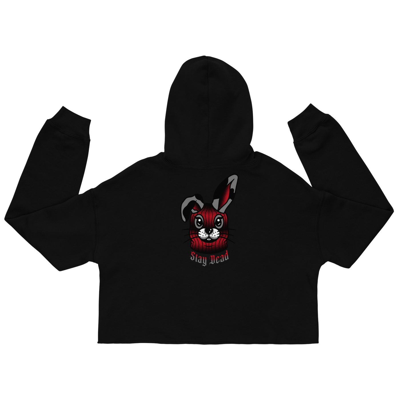 Ski Mask Bunny Crop Hoodie